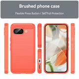 EIDERWOOD Google Pixel 9a Bakdeksel i børstet karbon - rød