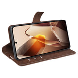 EIDERWOOD OnePlus 13 Lommebok Flip Lærdeksel m. Lommebok - Mørkebrun