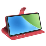 Xiaomi 15 - EIDERWOOD Faux Leather Flip Cover m. Kortholder og stativfunksjon - rød