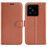 Xiaomi 15 - EIDERWOOD Faux Leather Flip Cover m. Kortholder og stativfunksjon - brun