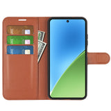 Xiaomi 15 - EIDERWOOD Faux Leather Flip Cover m. Kortholder og stativfunksjon - brun