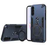 EIDERWOOD Samsung Galaxy A36 (5G) Hybrid Bakdeksel m. 360 grader roterbar støtte - MagSafe-kompatibel - Blå