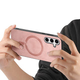 EIDERWOOD Samsung Galaxy S25 Kunstlæder Bagside Cover - MagSafe Kompatibel - Lyserød