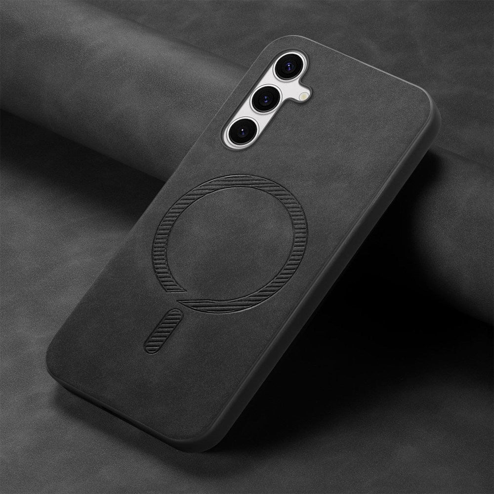 EIDERWOOD Samsung Galaxy S25 Bakdeksel i kunstskinn - MagSafe-kompatibel - Svart