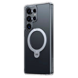 Samsung Galaxy S25 Ultra - TORRAS Hybrid Deksel m. Stativ - MagSafe-kompatibel - Gjennomsiktig