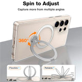 Samsung Galaxy S25 Ultra - TORRAS Hybrid Deksel m. Stativ - MagSafe-kompatibel - Gjennomsiktig