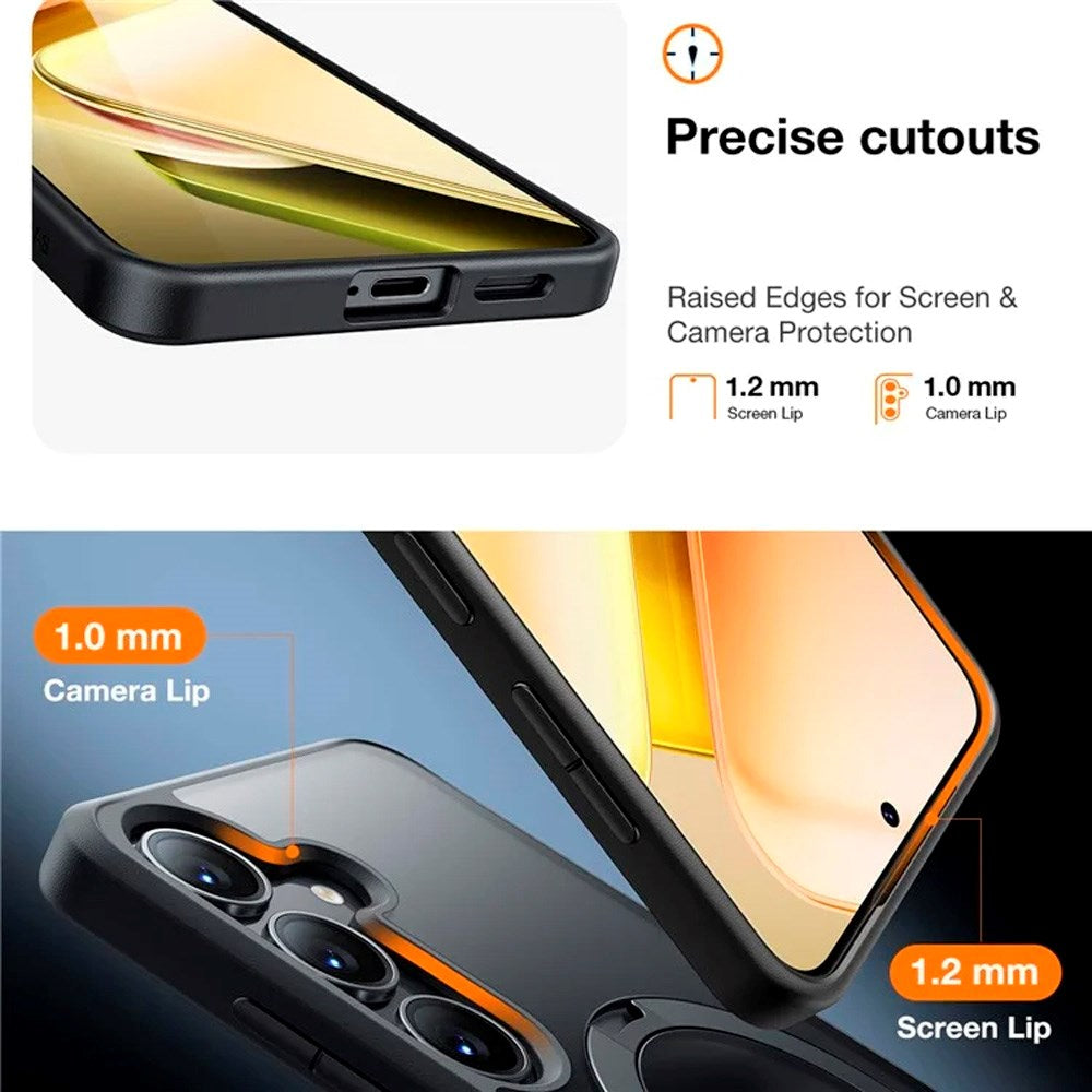 Samsung Galaxy S25+ (Plus) - TORRAS Hybrid Deksel m. Stativ - MagSafe-kompatibel - Svart