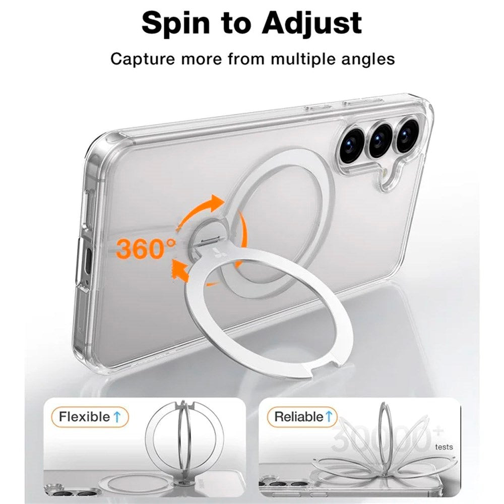 TORRAS - Samsung Galaxy S25+ (Plus) - Hybrid Cover m. Kickstand - MagSafe Kompatibel - Gennemsigtig