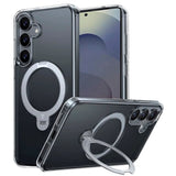 Samsung Galaxy S25 - TORRAS Hybrid Deksel m. Stativ - MagSafe-kompatibel - Gjennomsiktig