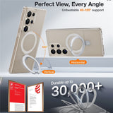 Samsung Galaxy S25 Ultra - TORRAS Guardian Ostand Hybrid Cover - Kickstand - MagSafe Kompatibel - Gennemsigtig