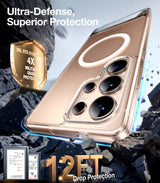 Samsung Galaxy S25 Ultra - TORRAS Hybrid Deksel m. Stativfunksjon - MagSafe-kompatibel - Gjennomsiktig