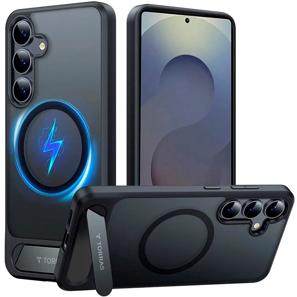 Samsung Galaxy S25 - TORRAS Hybrid Deksel m. Ståfunksjon - MagSafe-kompatibel - Svart