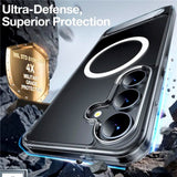 Samsung Galaxy S25 - TORRAS Hybrid Deksel m. Stativfunksjon - MagSafe-kompatibel - Gjennomsiktig