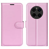Honor Magic7 Pro - EIDERWOOD Faux Leather Flip Cover m. Kortholder og stativfunksjon - Rosa