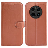 Honor Magic7 Pro - EIDERWOOD Faux Leather Flip Cover m. Kortholder og stativfunksjon - brun