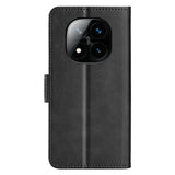 Xiaomi Redmi Note 14 Pro+ - EIDERWOOD Faux Leather Flip Cover m. Kortholder og stativfunksjon - svart