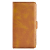 Xiaomi Redmi Note 14 Pro+ - EIDERWOOD Faux Leather Flip Cover m. Kortholder og stativfunksjon - lysebrun