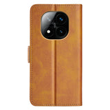 Xiaomi Redmi Note 14 Pro+ - EIDERWOOD Faux Leather Flip Cover m. Kortholder og stativfunksjon - lysebrun