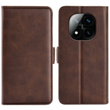 Xiaomi Redmi Note 14 Pro+ - EIDERWOOD Faux Leather Flip Cover m. Kortholder og stativfunksjon - brun