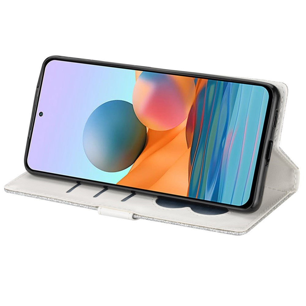 Samsung Galaxy A56 (5G) - EIDERWOOD - Glimmer Flip Cover m. Glidelåslomme og stativfunksjon - sølv