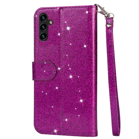 Samsung Galaxy A56 (5G) - EIDERWOOD - Glitter Flip Cover m. Glidelåslomme og stativfunksjon - lilla