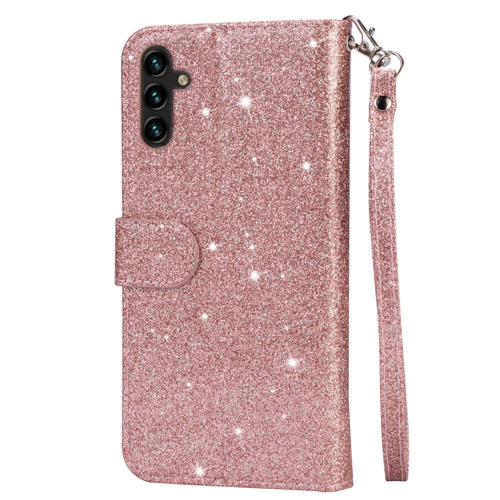Samsung Galaxy A56 (5G) - EIDERWOOD - Glimmer Flip Cover m. Glidelåslomme og stativfunksjon - Rosa