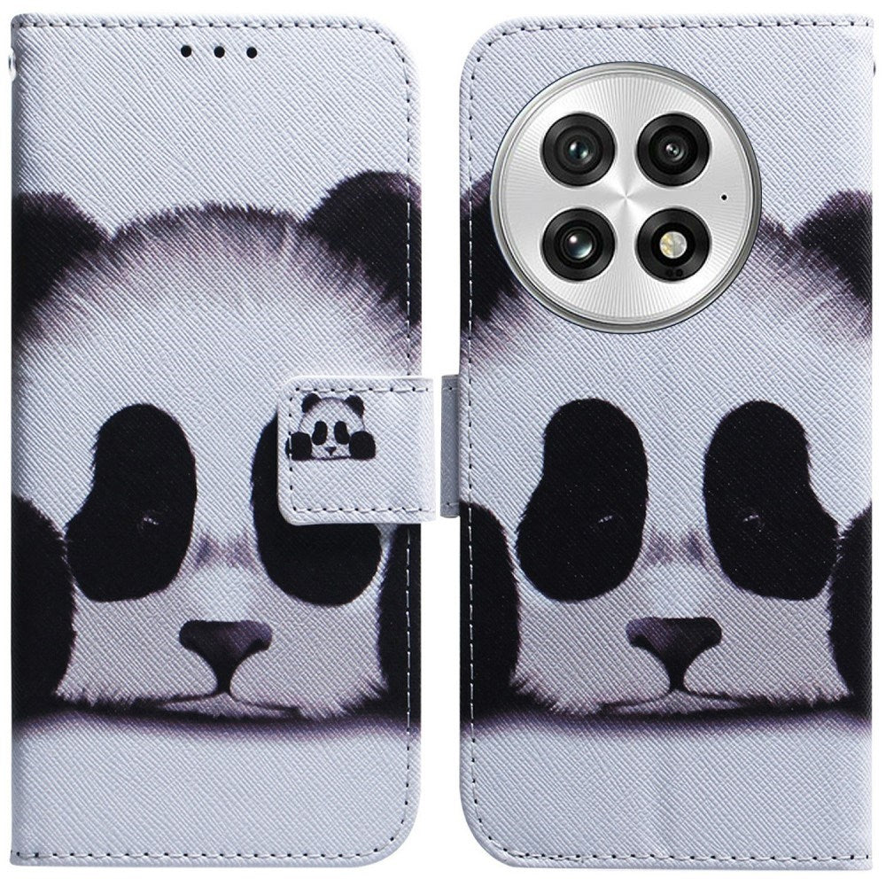 OnePlus 13 - EIDERWOOD Faux Leather Flip Cover m. Motiv - Panda