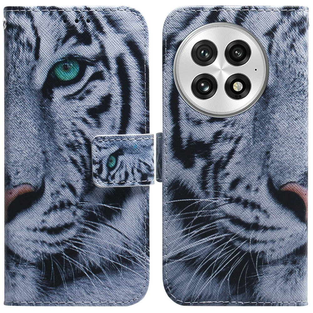 OnePlus 13 - EIDERWOOD Kunstlæder Flip Cover m. Motiv - Tiger