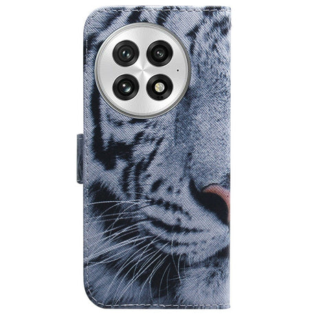 OnePlus 13 - EIDERWOOD Faux Leather Flip Cover m. Motiv - Tiger