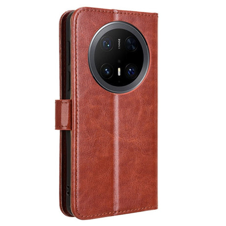 Huawei Mate 70 Pro+ / 70 Pro - EIDERWOOD Faux Leather Flip Cover m. Stropp - Brun