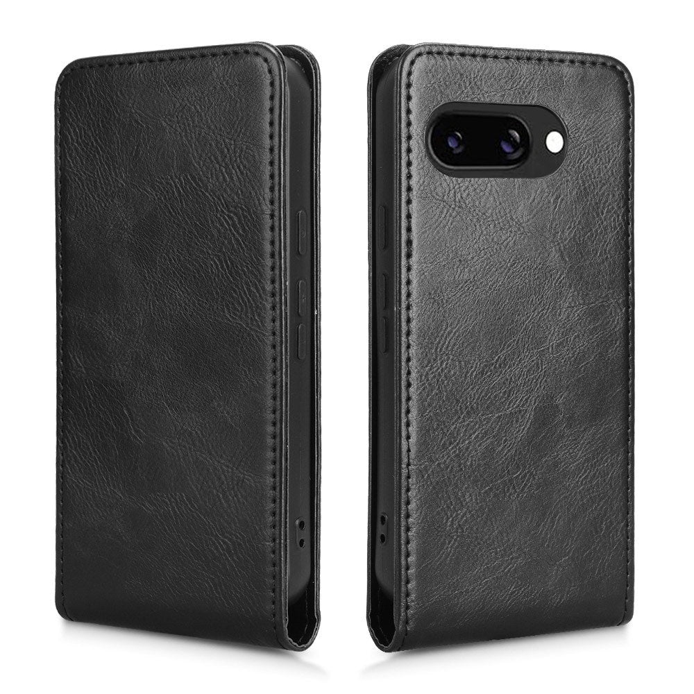 Google Pixel 9a - EIDERWOOD Kunstlæder Flip Cover m. Kortlomme - Sort