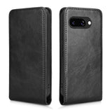 Google Pixel 9a - EIDERWOOD Kunstlæder Flip Cover m. Kortlomme - Sort