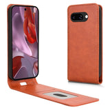 Google Pixel 9a - EIDERWOOD Kunstlæder Flip Cover m. Kortlomme - Orange