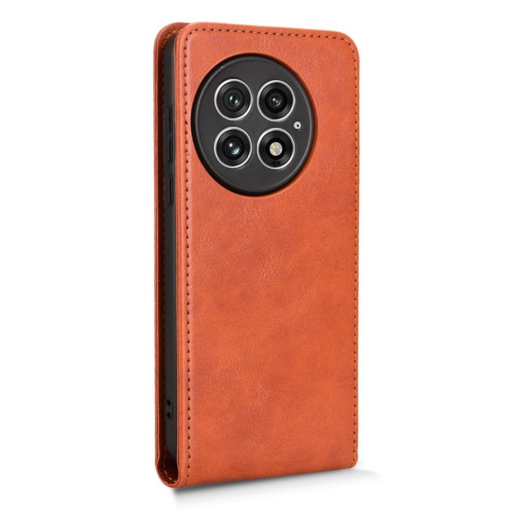 OnePlus 13 - EIDERWOOD Vegansk Læder Flip Cover m. Kortlomme - Orange