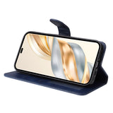 Honor Magic7 Lite - EIDERWOOD Faux Leather Flip Cover m. Stropp - Blå