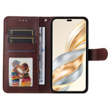 Honor Magic7 Lite - EIDERWOOD Faux Leather Flip Cover m. Stropp - Brun