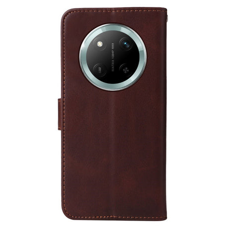 Honor Magic7 Lite - EIDERWOOD Faux Leather Flip Cover m. Stropp - Brun