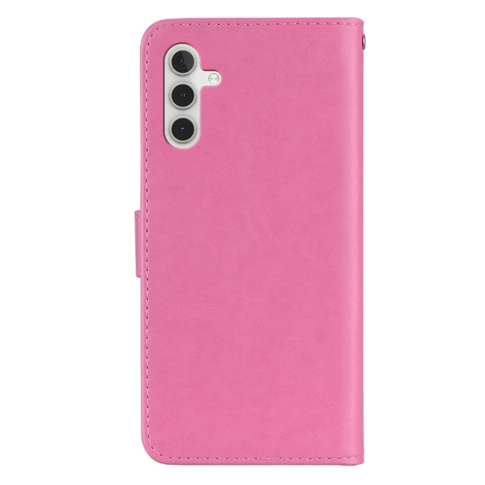 Samsung Galaxy S25+ (Plus) - EIDERWOOD Kunstlæder Flip Cover m. Uglemotiv - Lyserød