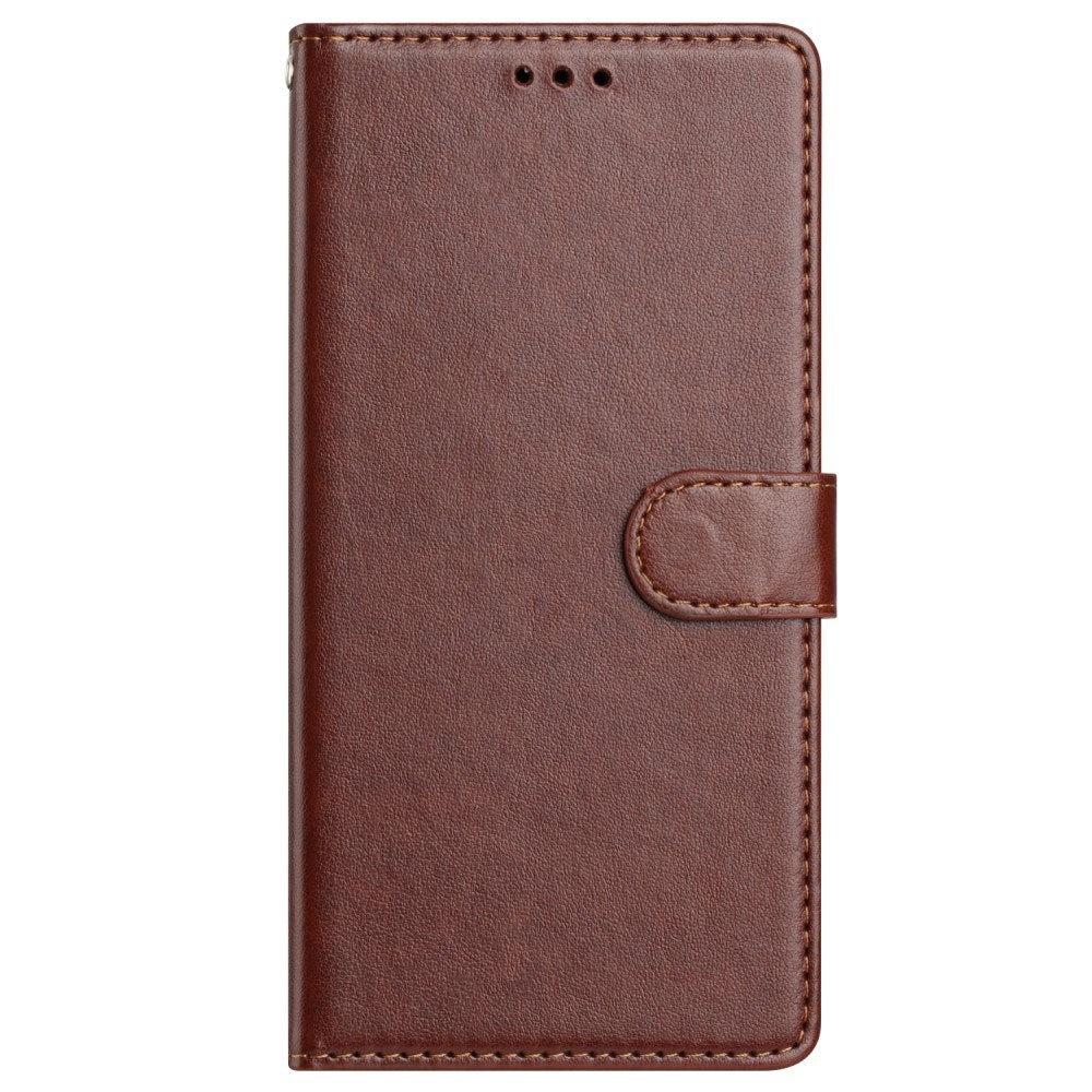 Samsung Galaxy A56 (5G) - EIDERWOOD Faux Leather Flip Cover m. Stropp - Brun