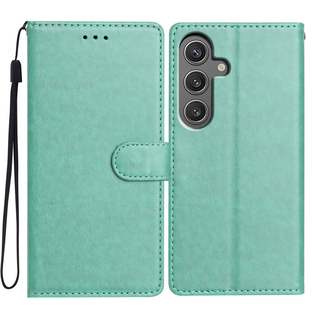Samsung Galaxy A56 (5G) - EIDERWOOD Faux Leather Flip Cover m. Stropp - Grønn