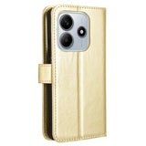 Xiaomi Redmi Note 14 (5G) - EIDERWOOD Kunstlæder Flip Cover m. Strop - Guld