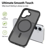 iPhone 16 Plus - EIDERWOOD Mat Hybrid Cover - MagSafe Kompatibel - Sort / Gennemsigtig