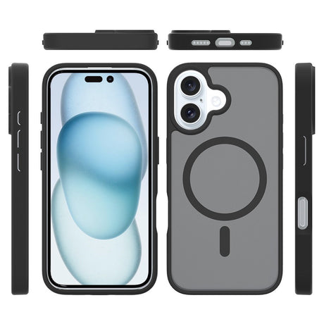 iPhone 16 Plus - EIDERWOOD Matte Hybrid Deksel - MagSafe kompatibel - Svart / Gjennomsiktig