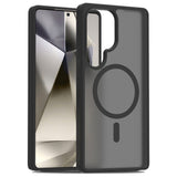 EIDERWOOD Samsung Galaxy S25 Ultra Matte Hybrid Bakdeksel - MagSafe-kompatibel - Svart / Gjennomsiktig