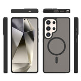 EIDERWOOD Samsung Galaxy S25 Ultra Matte Hybrid Bakdeksel - MagSafe-kompatibelt - Rosa / Gjennomsiktig