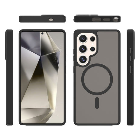 EIDERWOOD Samsung Galaxy S25 Ultra Matte Hybrid Bakdeksel - MagSafe-kompatibelt - Blå / Gjennomsiktig