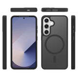 EIDERWOOD Samsung Galaxy S24 / S25 Matt Hybrid Bakdeksel - MagSafe-kompatibel - Svart / Gjennomsiktig