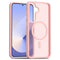 EIDERWOOD Samsung Galaxy S24+ (Plus) / S25+ (Plus) Matt Hybrid Bakdeksel - MagSafe-kompatibel - Rosa / Gjennomsiktig