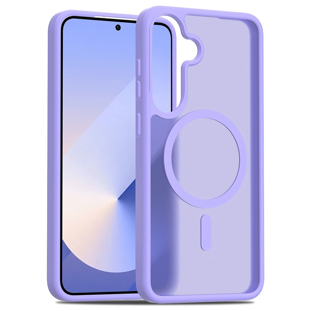 EIDERWOOD Samsung Galaxy S24+ (Plus) / S25+ (Plus) Matt Hybrid Bakdeksel - MagSafe-kompatibel - Lilla / Gjennomsiktig