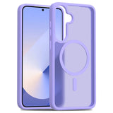 EIDERWOOD Samsung Galaxy S24+ (Plus) / S25+ (Plus) Mat Hybrid Bagside Cover - MagSafe Kompatibel - Lilla / Gennemsigtig